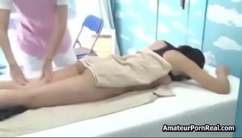 Asian Japanese Girl Massage Turns Sex In Glass Walls